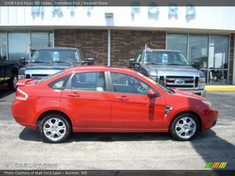 Vermillion Red / Medium Stone 2008 Ford Focus SES Sedan