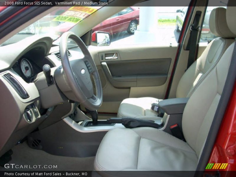 Vermillion Red / Medium Stone 2008 Ford Focus SES Sedan