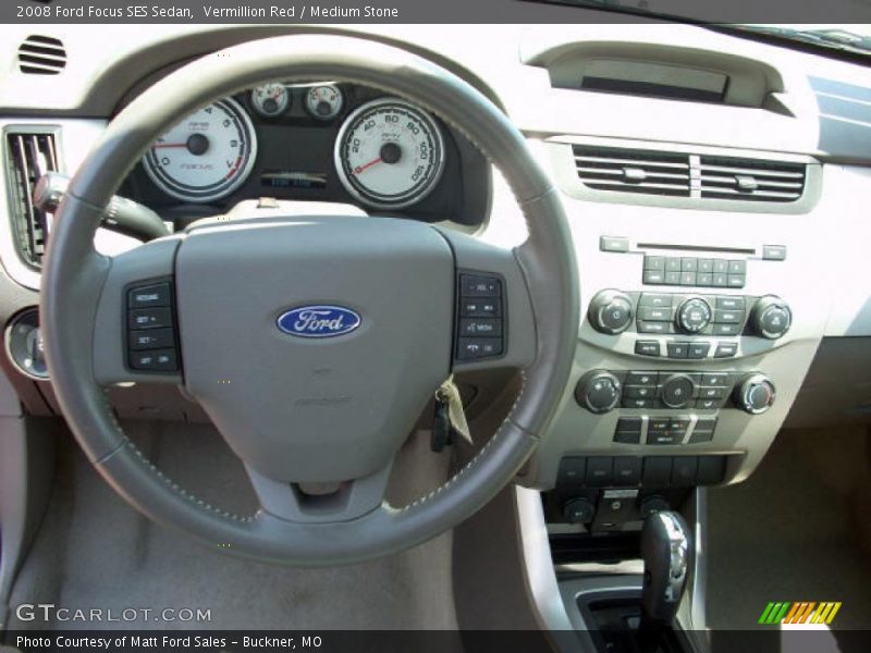 Vermillion Red / Medium Stone 2008 Ford Focus SES Sedan