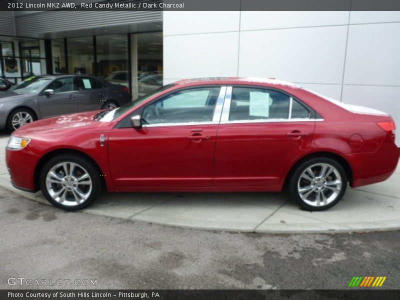 Red Candy Metallic / Dark Charcoal 2012 Lincoln MKZ AWD