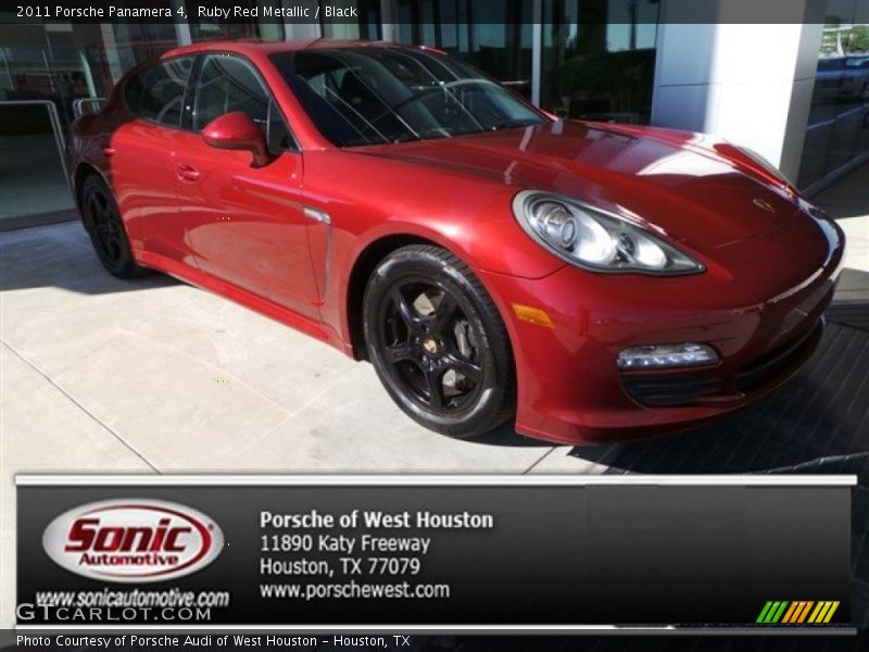 Ruby Red Metallic / Black 2011 Porsche Panamera 4