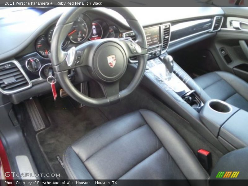 Ruby Red Metallic / Black 2011 Porsche Panamera 4