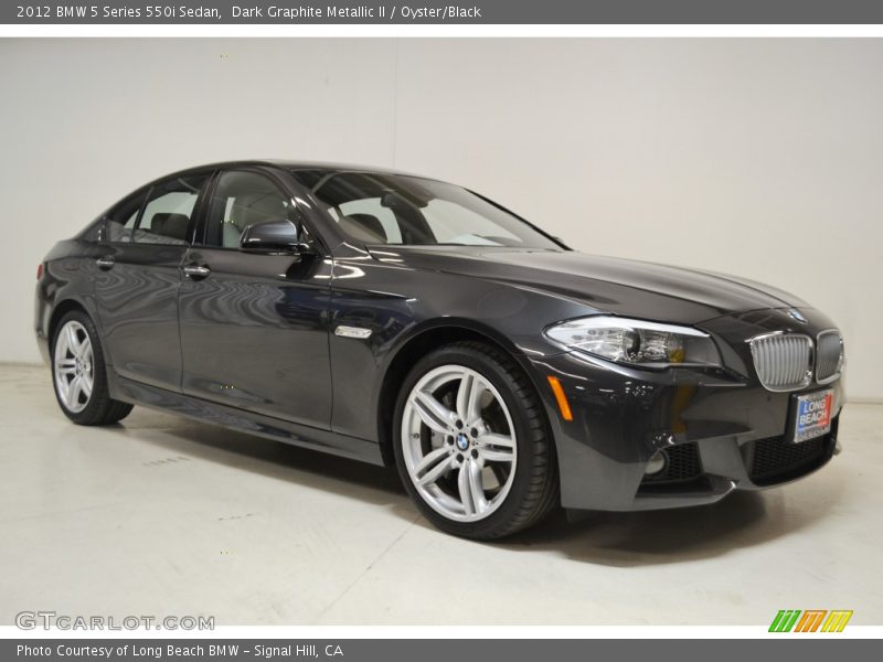 Dark Graphite Metallic II / Oyster/Black 2012 BMW 5 Series 550i Sedan
