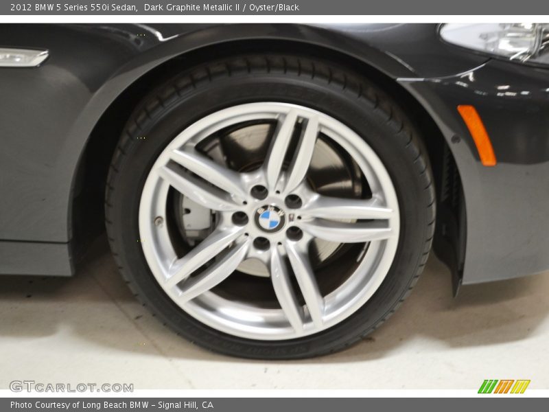 Dark Graphite Metallic II / Oyster/Black 2012 BMW 5 Series 550i Sedan