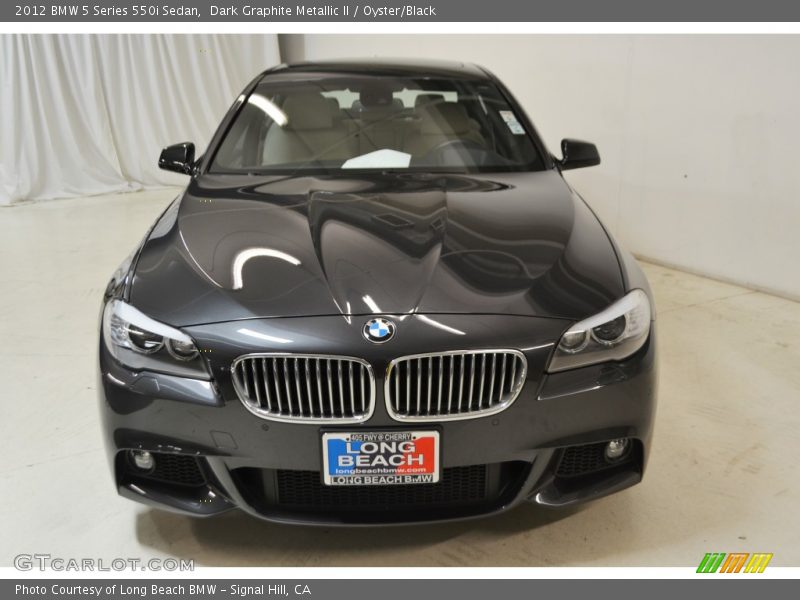 Dark Graphite Metallic II / Oyster/Black 2012 BMW 5 Series 550i Sedan