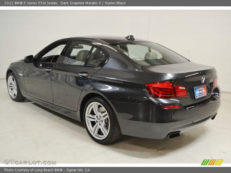 Dark Graphite Metallic II / Oyster/Black 2012 BMW 5 Series 550i Sedan
