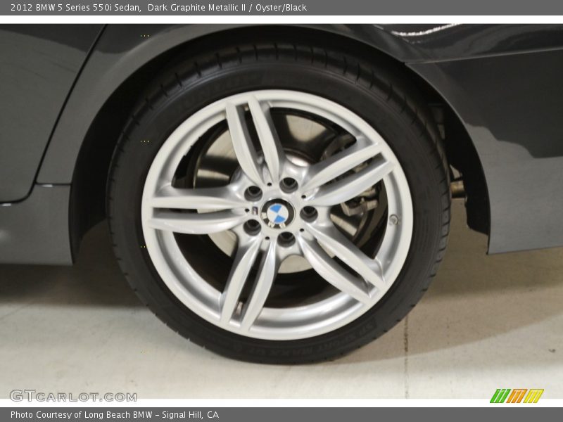 Dark Graphite Metallic II / Oyster/Black 2012 BMW 5 Series 550i Sedan