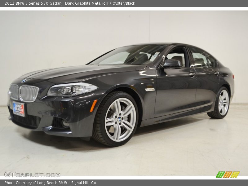 Dark Graphite Metallic II / Oyster/Black 2012 BMW 5 Series 550i Sedan