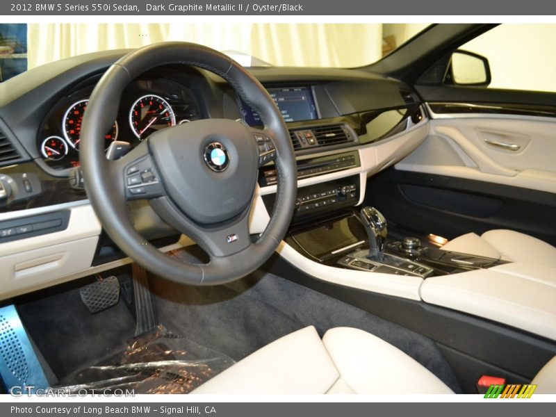 Dark Graphite Metallic II / Oyster/Black 2012 BMW 5 Series 550i Sedan