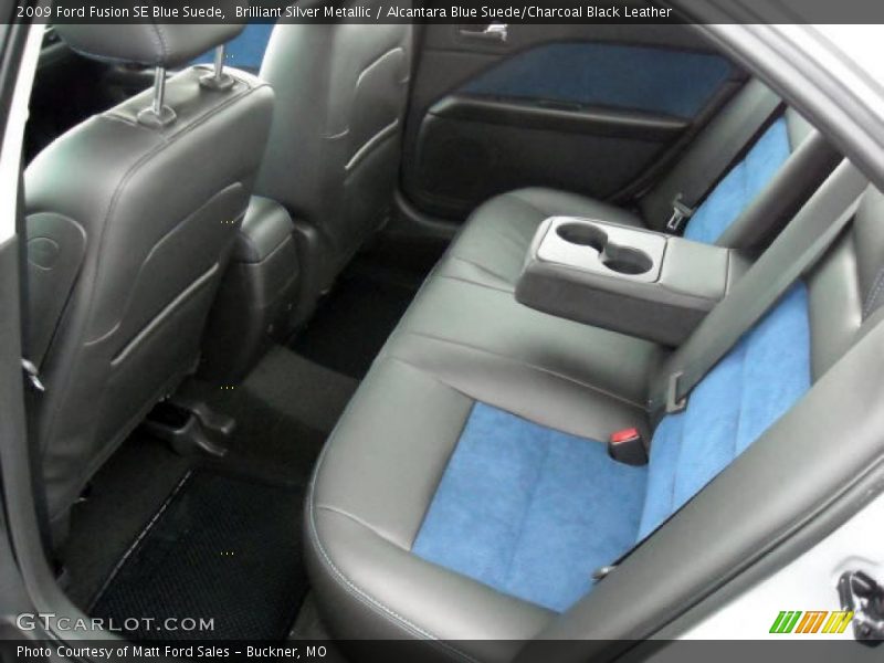 Brilliant Silver Metallic / Alcantara Blue Suede/Charcoal Black Leather 2009 Ford Fusion SE Blue Suede