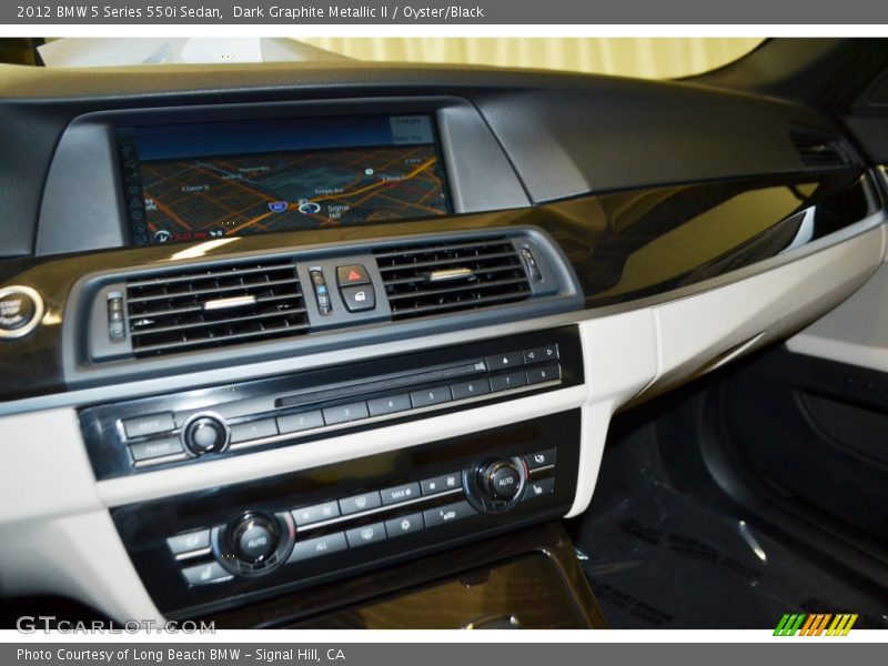 Dark Graphite Metallic II / Oyster/Black 2012 BMW 5 Series 550i Sedan