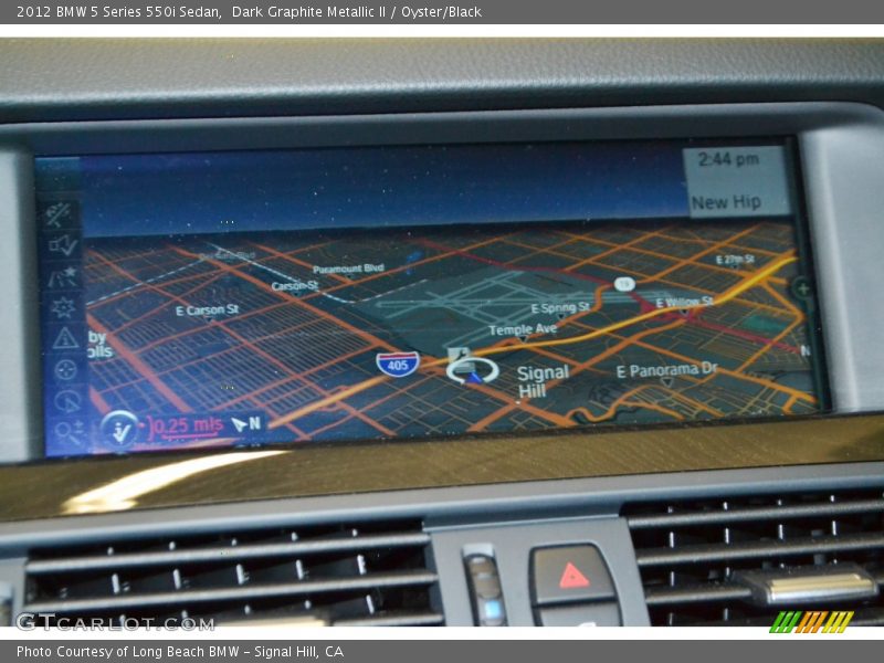 Dark Graphite Metallic II / Oyster/Black 2012 BMW 5 Series 550i Sedan