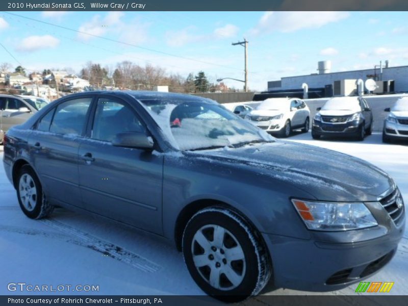 Willow Gray / Gray 2010 Hyundai Sonata GLS