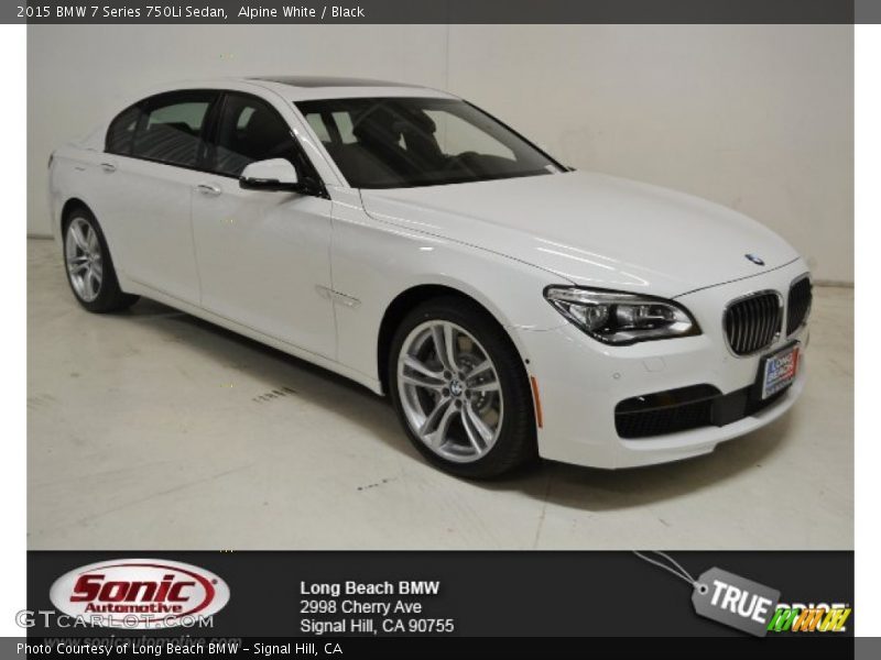 Alpine White / Black 2015 BMW 7 Series 750Li Sedan