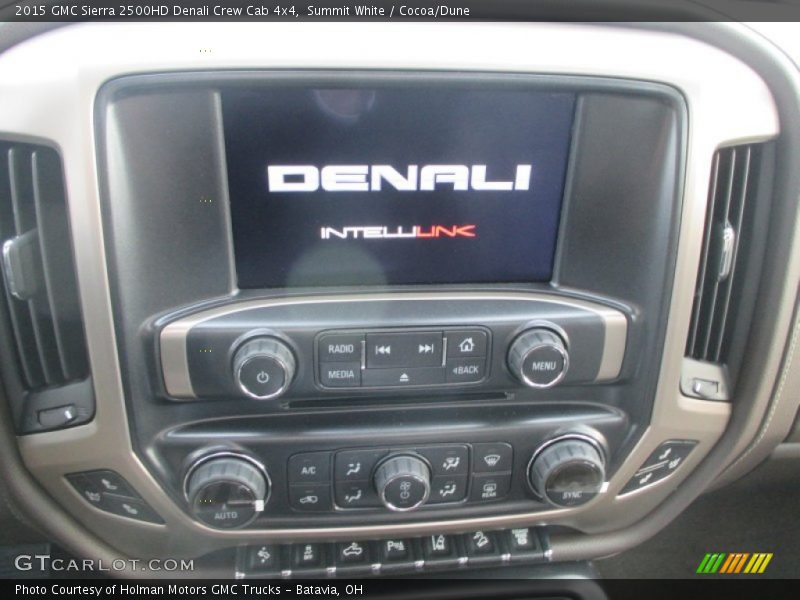 Summit White / Cocoa/Dune 2015 GMC Sierra 2500HD Denali Crew Cab 4x4