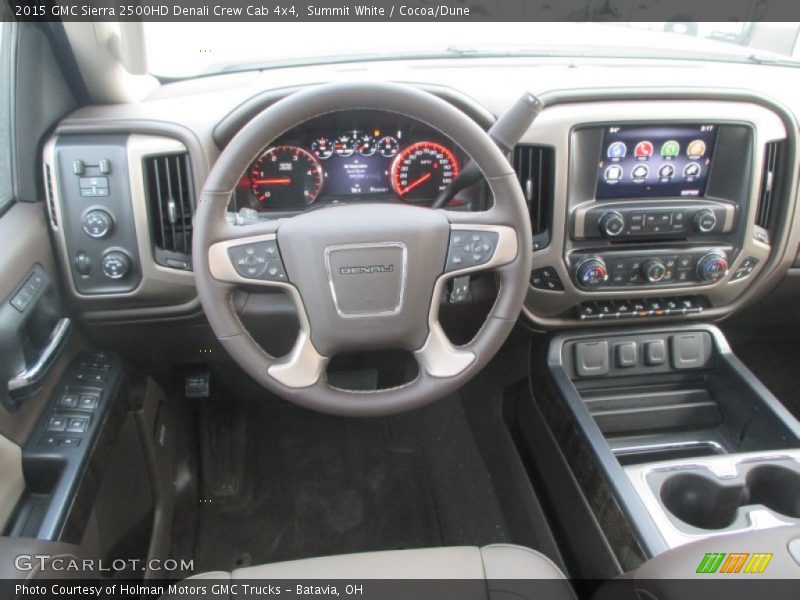 Summit White / Cocoa/Dune 2015 GMC Sierra 2500HD Denali Crew Cab 4x4