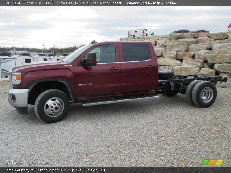  2015 Sierra 3500HD SLE Crew Cab 4x4 Dual Rear Wheel Chassis Sonoma Red Metallic