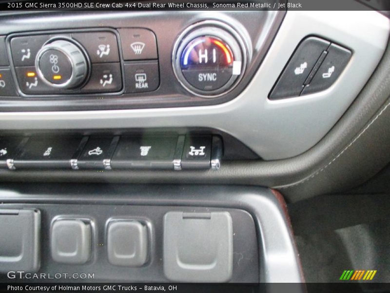 Sonoma Red Metallic / Jet Black 2015 GMC Sierra 3500HD SLE Crew Cab 4x4 Dual Rear Wheel Chassis