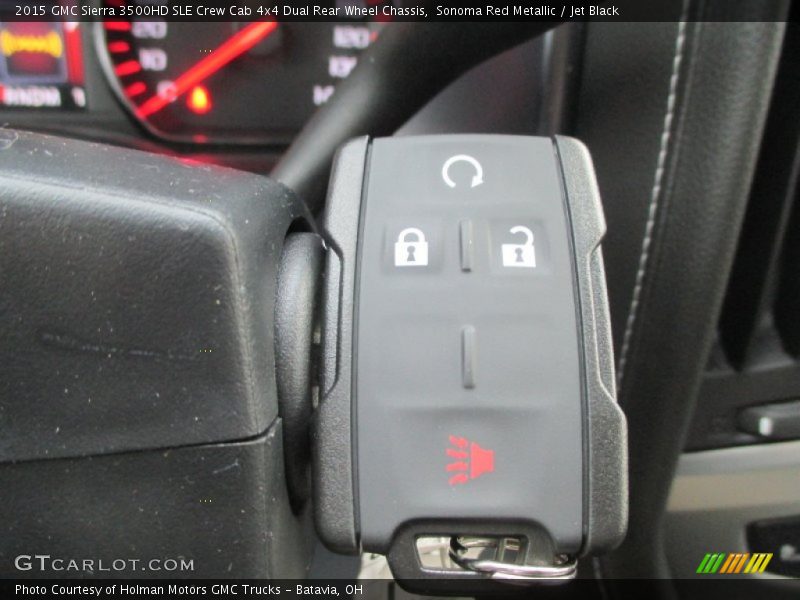 Sonoma Red Metallic / Jet Black 2015 GMC Sierra 3500HD SLE Crew Cab 4x4 Dual Rear Wheel Chassis