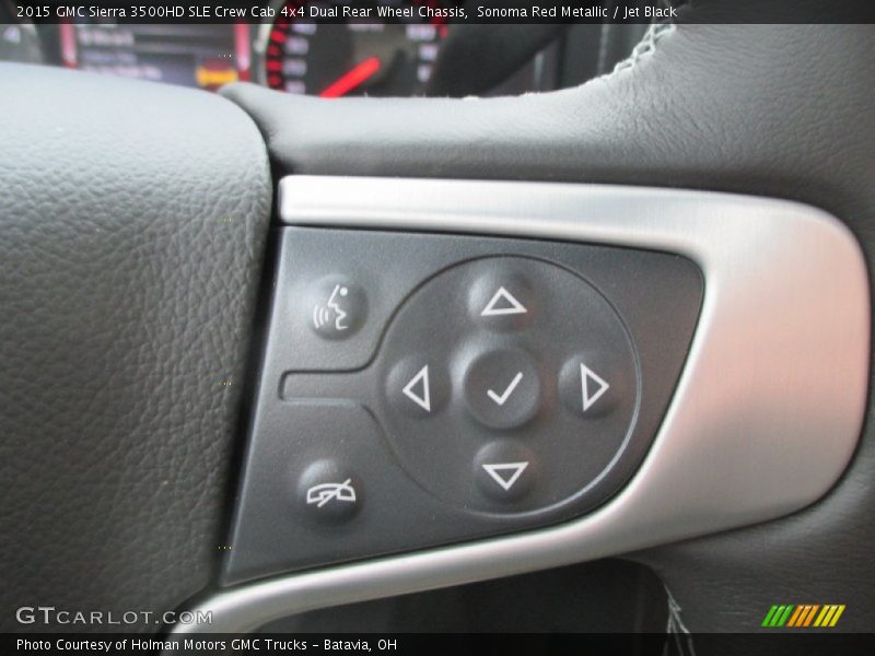 Sonoma Red Metallic / Jet Black 2015 GMC Sierra 3500HD SLE Crew Cab 4x4 Dual Rear Wheel Chassis