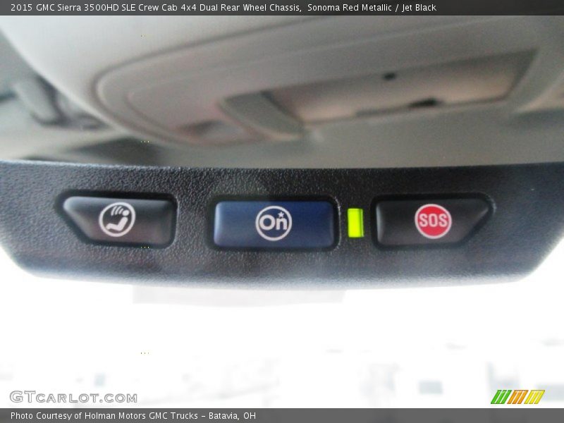 Sonoma Red Metallic / Jet Black 2015 GMC Sierra 3500HD SLE Crew Cab 4x4 Dual Rear Wheel Chassis