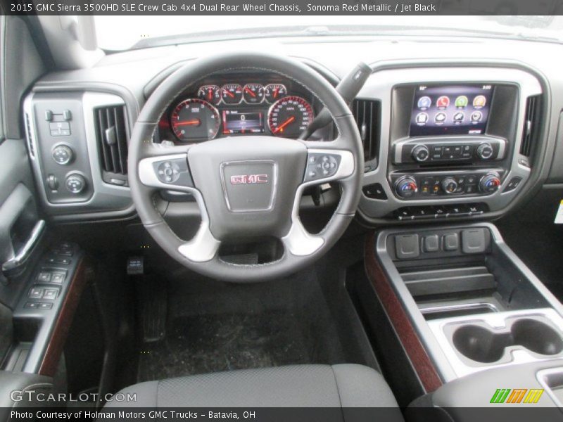 Dashboard of 2015 Sierra 3500HD SLE Crew Cab 4x4 Dual Rear Wheel Chassis