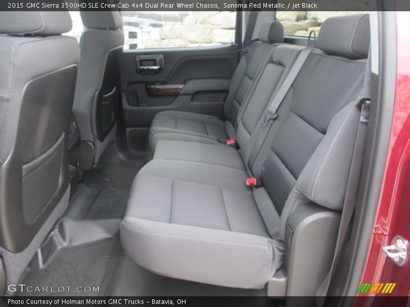 Rear Seat of 2015 Sierra 3500HD SLE Crew Cab 4x4 Dual Rear Wheel Chassis