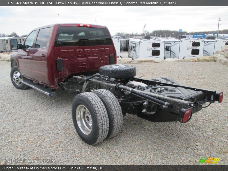 Sonoma Red Metallic / Jet Black 2015 GMC Sierra 3500HD SLE Crew Cab 4x4 Dual Rear Wheel Chassis