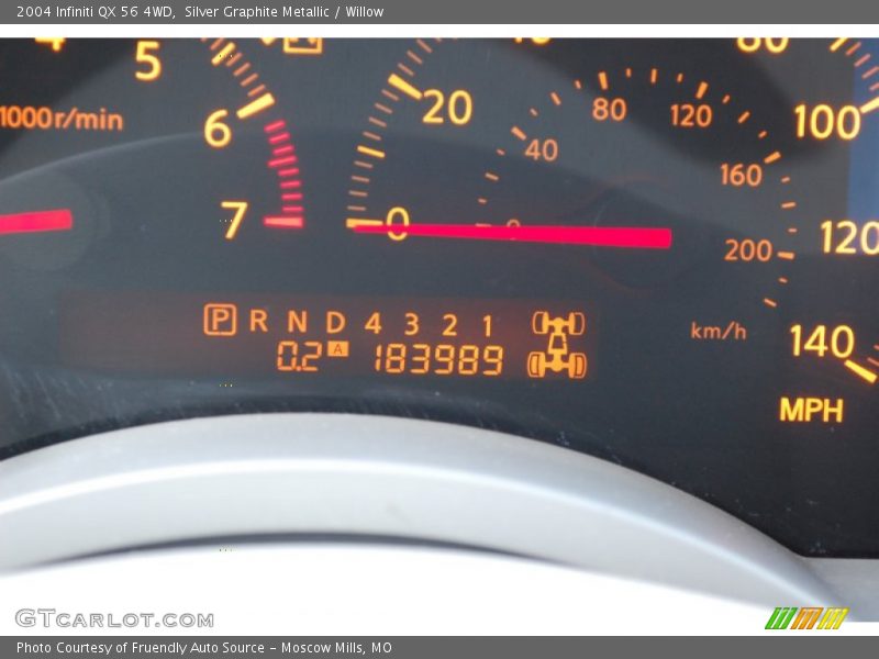Silver Graphite Metallic / Willow 2004 Infiniti QX 56 4WD