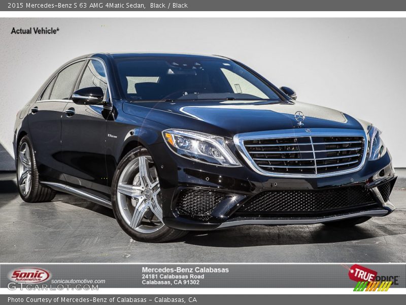 Black / Black 2015 Mercedes-Benz S 63 AMG 4Matic Sedan