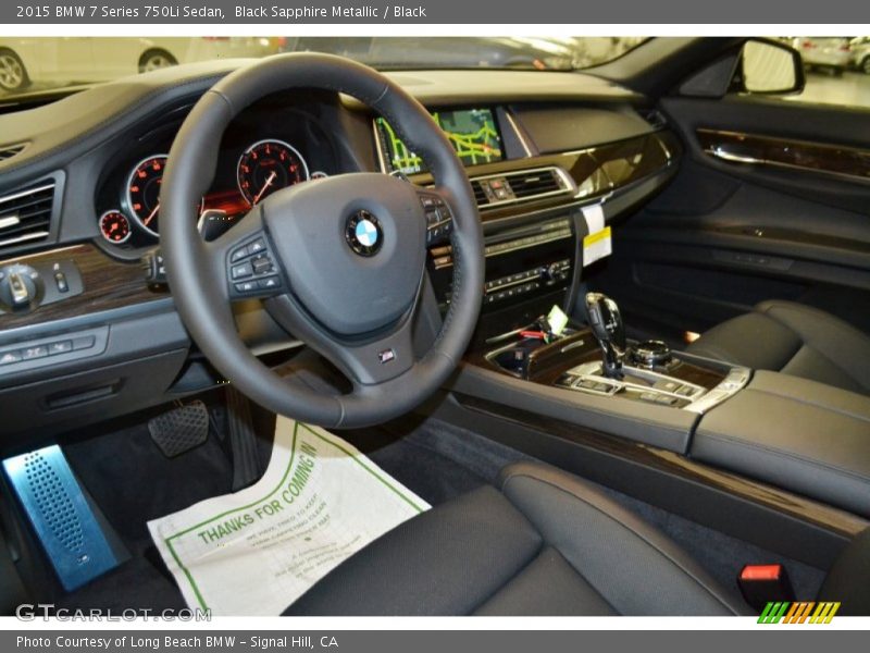 Black Sapphire Metallic / Black 2015 BMW 7 Series 750Li Sedan