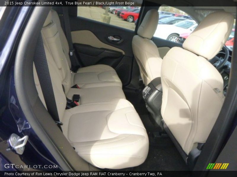 True Blue Pearl / Black/Light Frost Beige 2015 Jeep Cherokee Limited 4x4