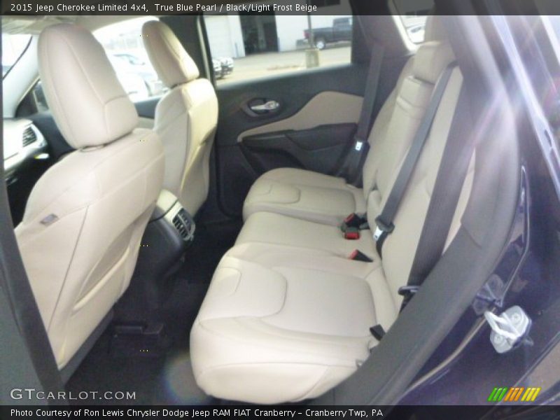 True Blue Pearl / Black/Light Frost Beige 2015 Jeep Cherokee Limited 4x4