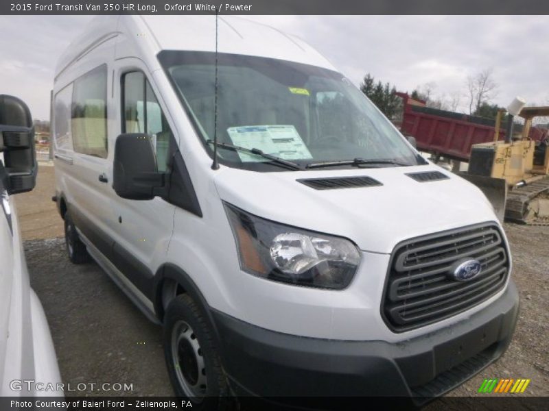 Oxford White / Pewter 2015 Ford Transit Van 350 HR Long