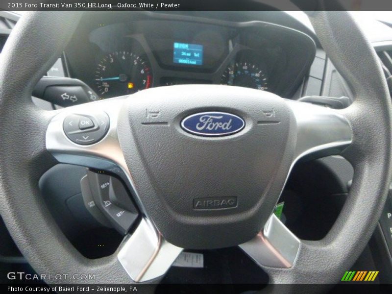 Oxford White / Pewter 2015 Ford Transit Van 350 HR Long
