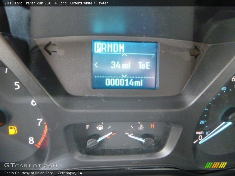 Oxford White / Pewter 2015 Ford Transit Van 350 HR Long