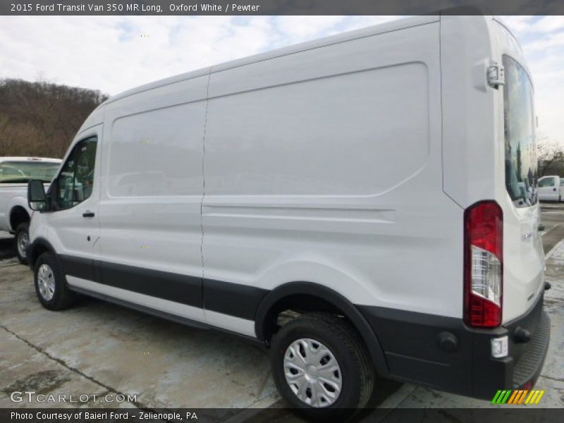 Oxford White / Pewter 2015 Ford Transit Van 350 MR Long