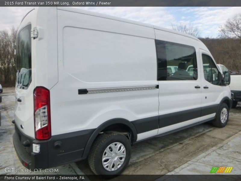Oxford White / Pewter 2015 Ford Transit Van 350 MR Long