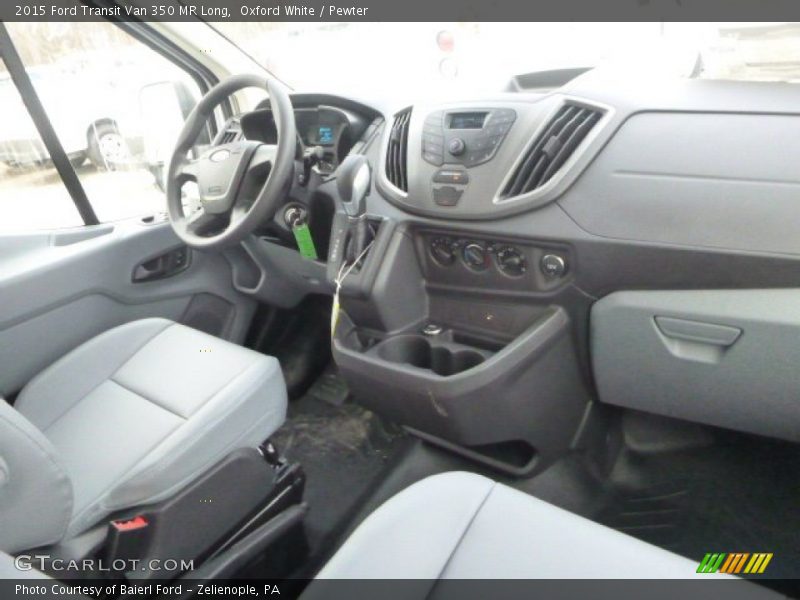 Oxford White / Pewter 2015 Ford Transit Van 350 MR Long