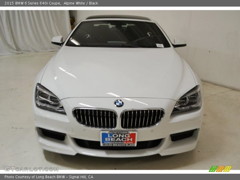 Alpine White / Black 2015 BMW 6 Series 640i Coupe