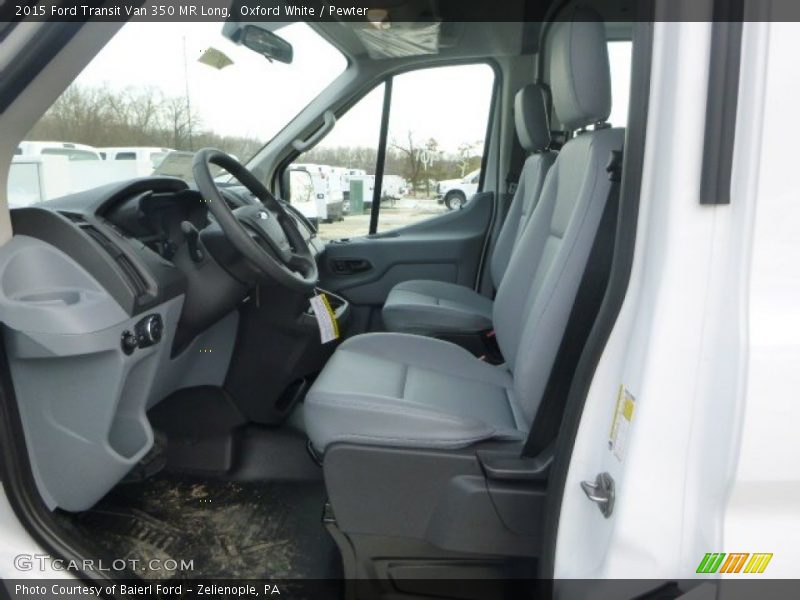 Oxford White / Pewter 2015 Ford Transit Van 350 MR Long