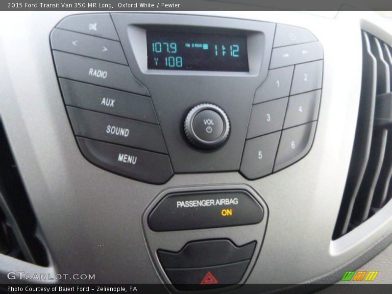 Oxford White / Pewter 2015 Ford Transit Van 350 MR Long