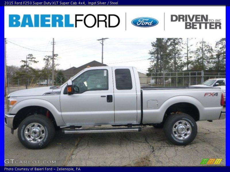 Ingot Silver / Steel 2015 Ford F250 Super Duty XLT Super Cab 4x4