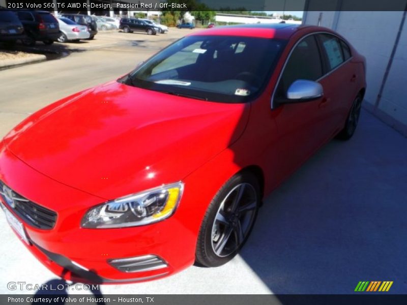 Passion Red / Off-Black 2015 Volvo S60 T6 AWD R-Design