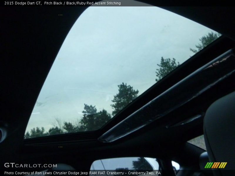 Pitch Black / Black/Ruby Red Accent Stitching 2015 Dodge Dart GT