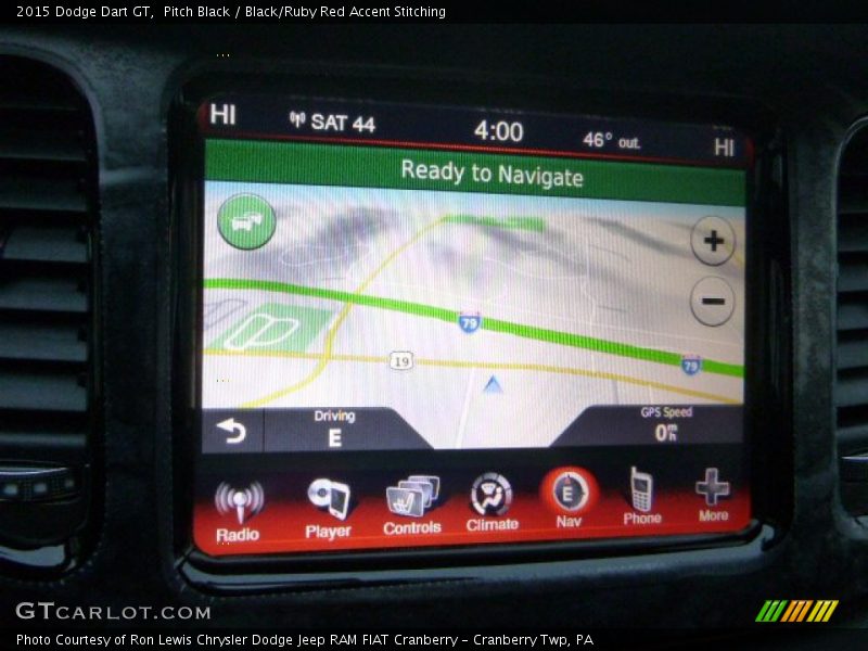 Pitch Black / Black/Ruby Red Accent Stitching 2015 Dodge Dart GT