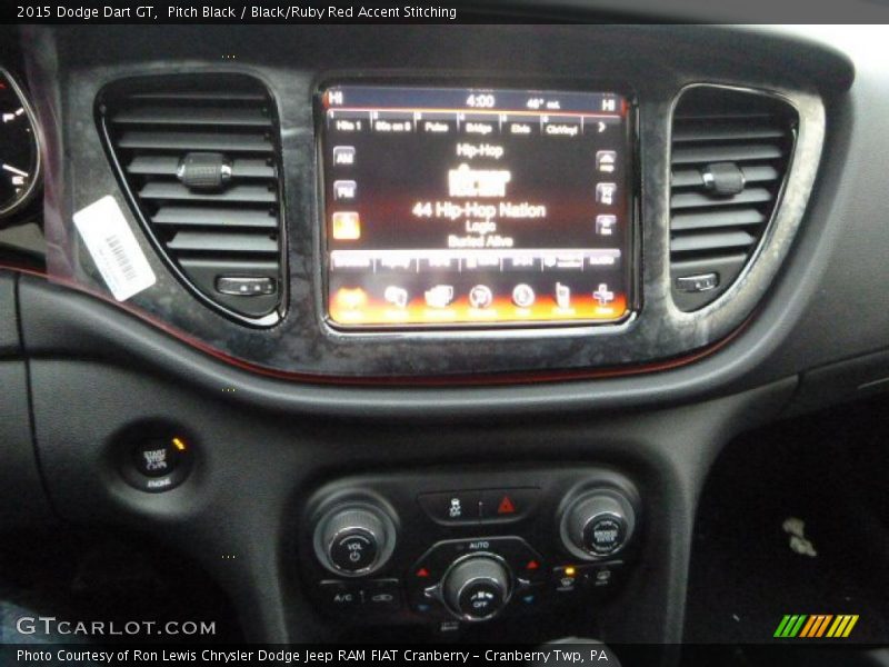 Pitch Black / Black/Ruby Red Accent Stitching 2015 Dodge Dart GT