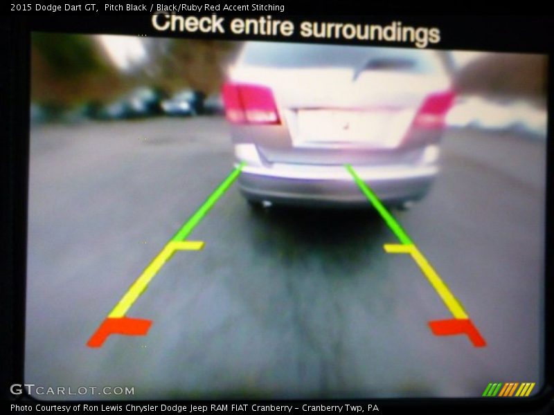 Pitch Black / Black/Ruby Red Accent Stitching 2015 Dodge Dart GT