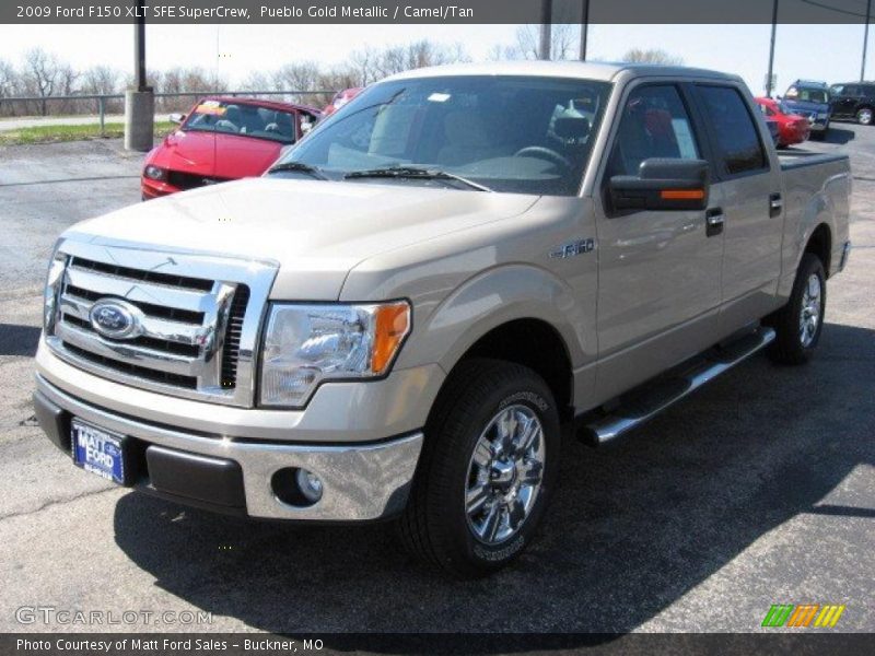 Pueblo Gold Metallic / Camel/Tan 2009 Ford F150 XLT SFE SuperCrew
