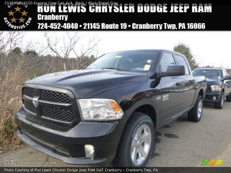 Black / Black/Diesel Gray 2015 Ram 1500 Express Crew Cab 4x4